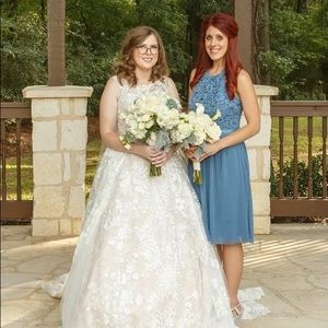 David’s Bridal halter dress